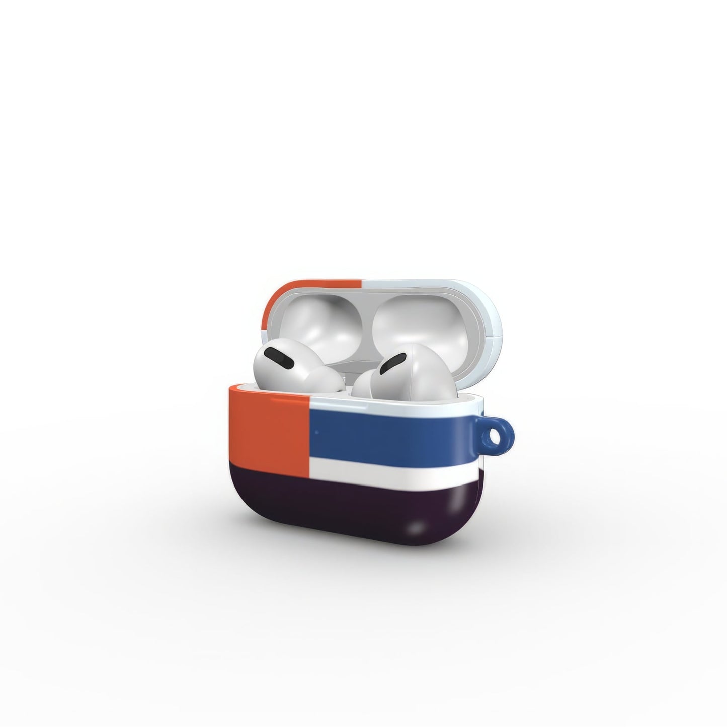 Retro Stripes Blue Tough Apple AirPods Case