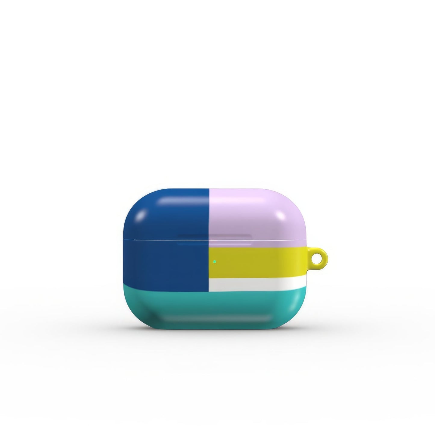 Retro Stripes Teal Tough Apple AirPods Case