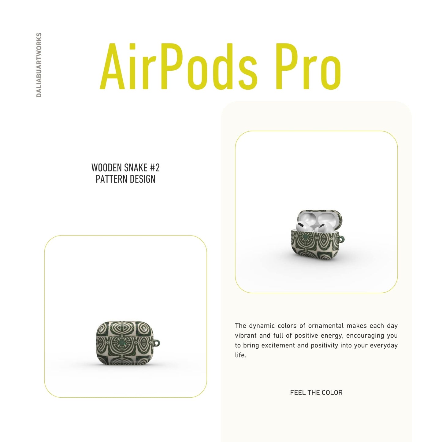 Wooden Snake #2 Tough Apple AirPods Case
