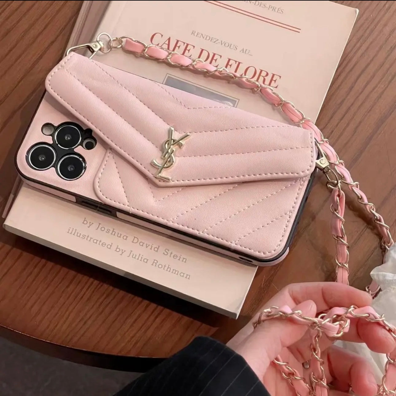 YSL Luxurious iPhone Cover（With chain）