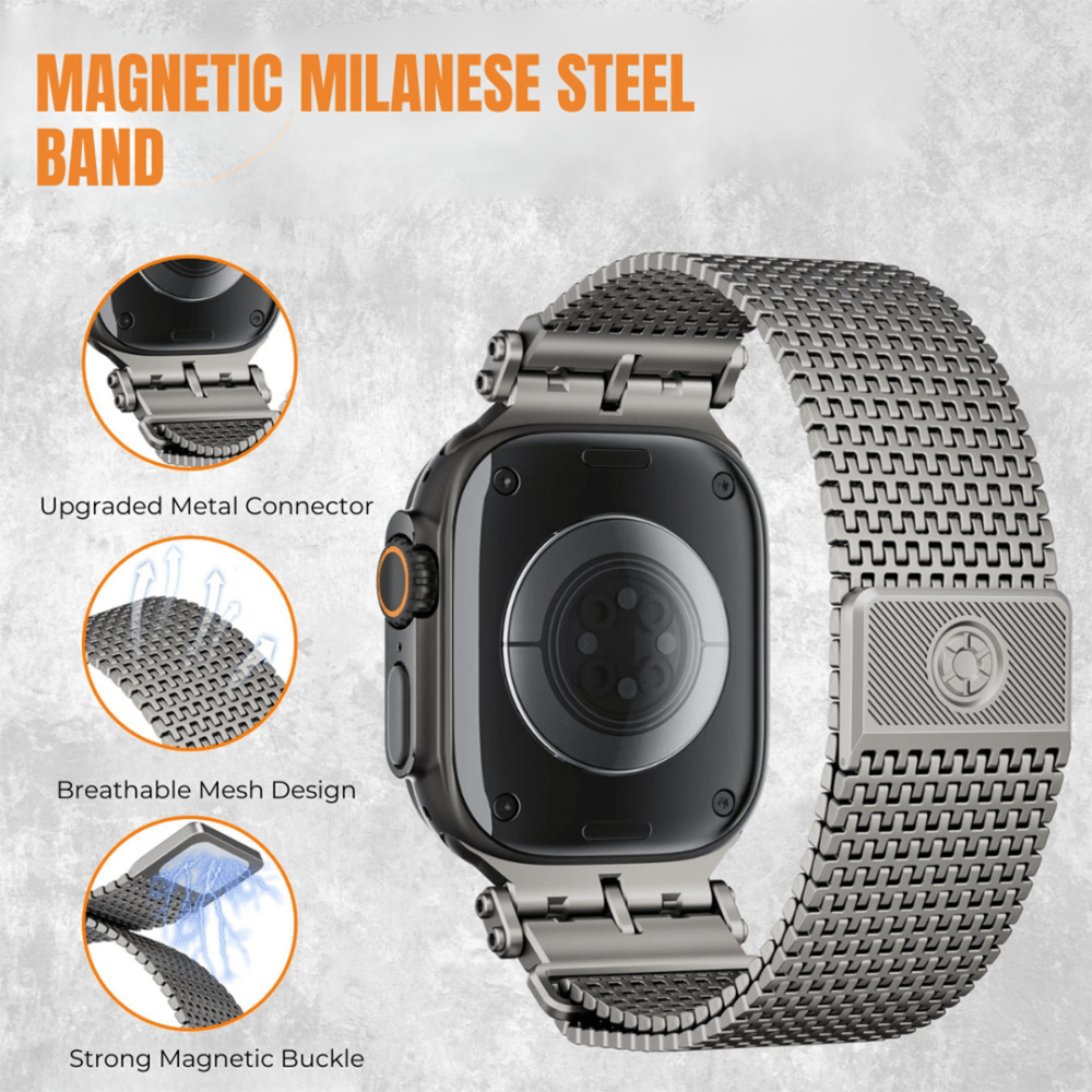 Beatus Magnetic Milanese Steel Band