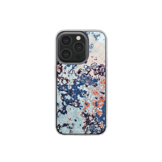 Blue Marble Mist Clear Phone Case