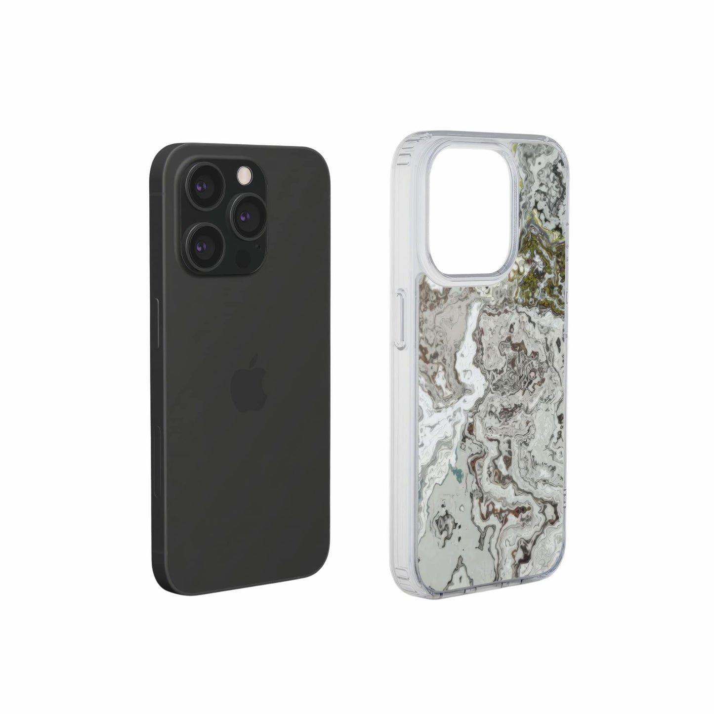 Classic White Marble Clear Phone Case