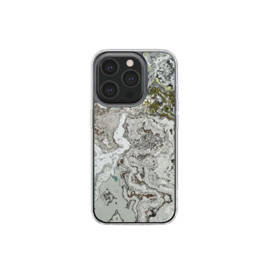 Classic White Marble Clear Phone Case