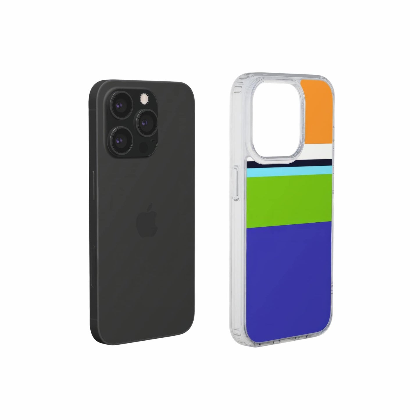 Color Blocks Coastline Clear Phone Case