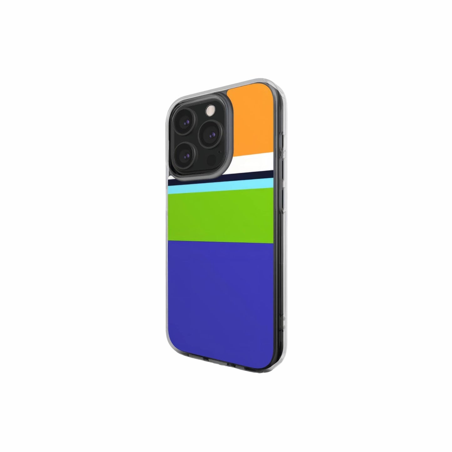 Color Blocks Coastline Clear Phone Case