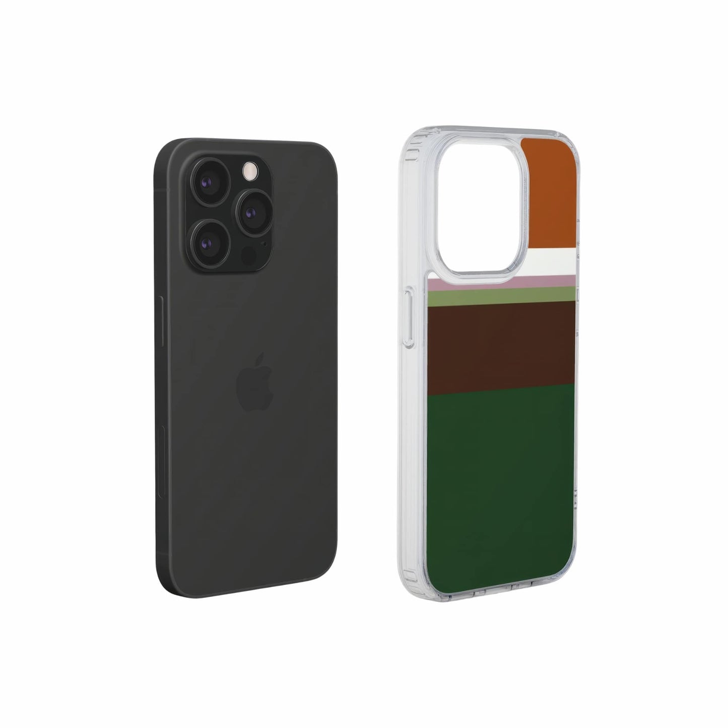 Color Blocks Forest Clear Phone Case
