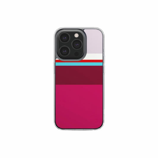 Color Blocks Fuchsia Clear Phone Case