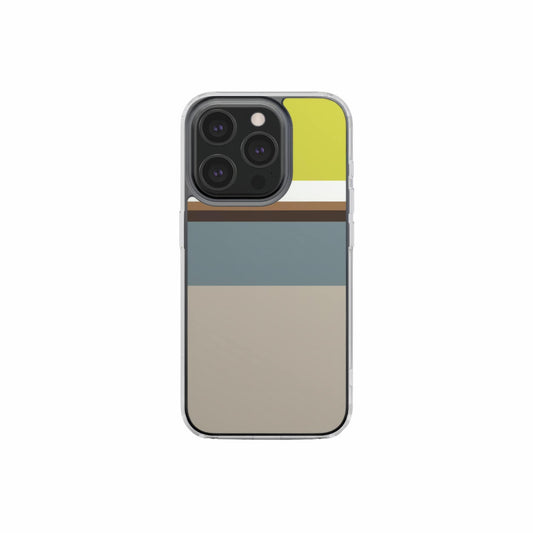 Color Blocks Gray Clear Phone Case