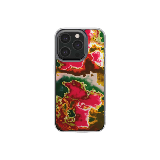 Neon Pink Rich Clear Phone Case