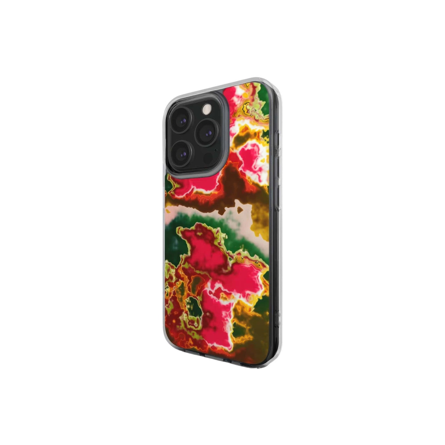 Neon Pink Rich Clear Phone Case