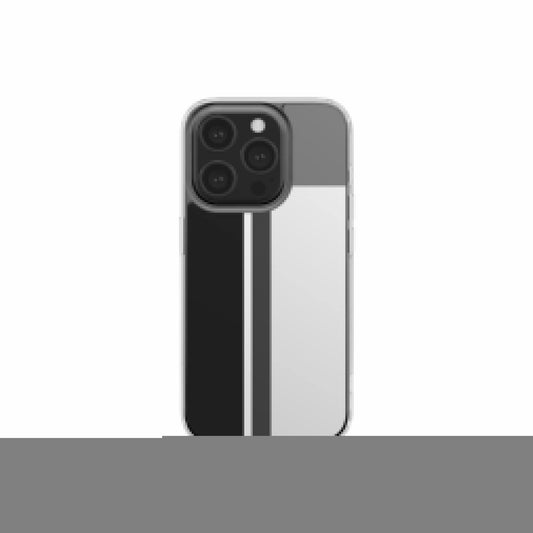 Retro Stripes Blue Clear Phone Case
