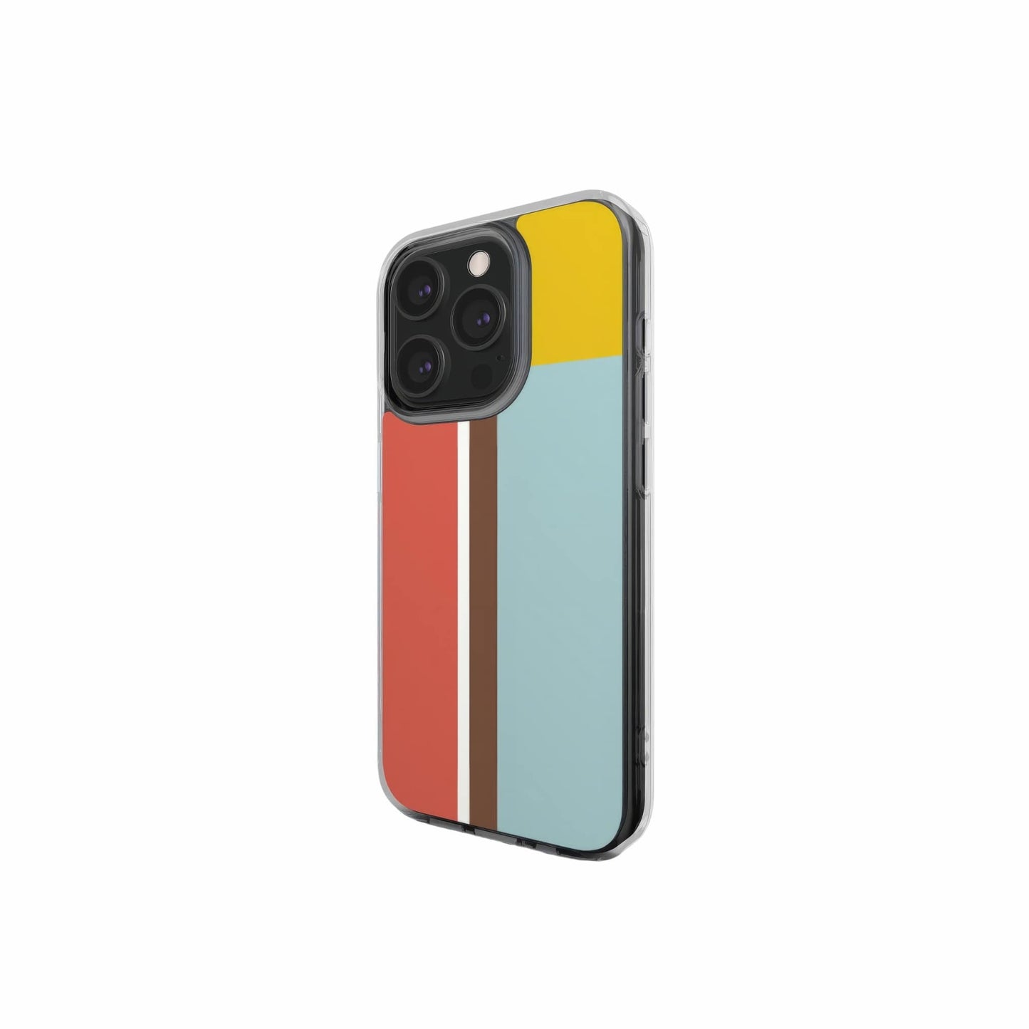 Retro Stripes Red Clear Phone Case