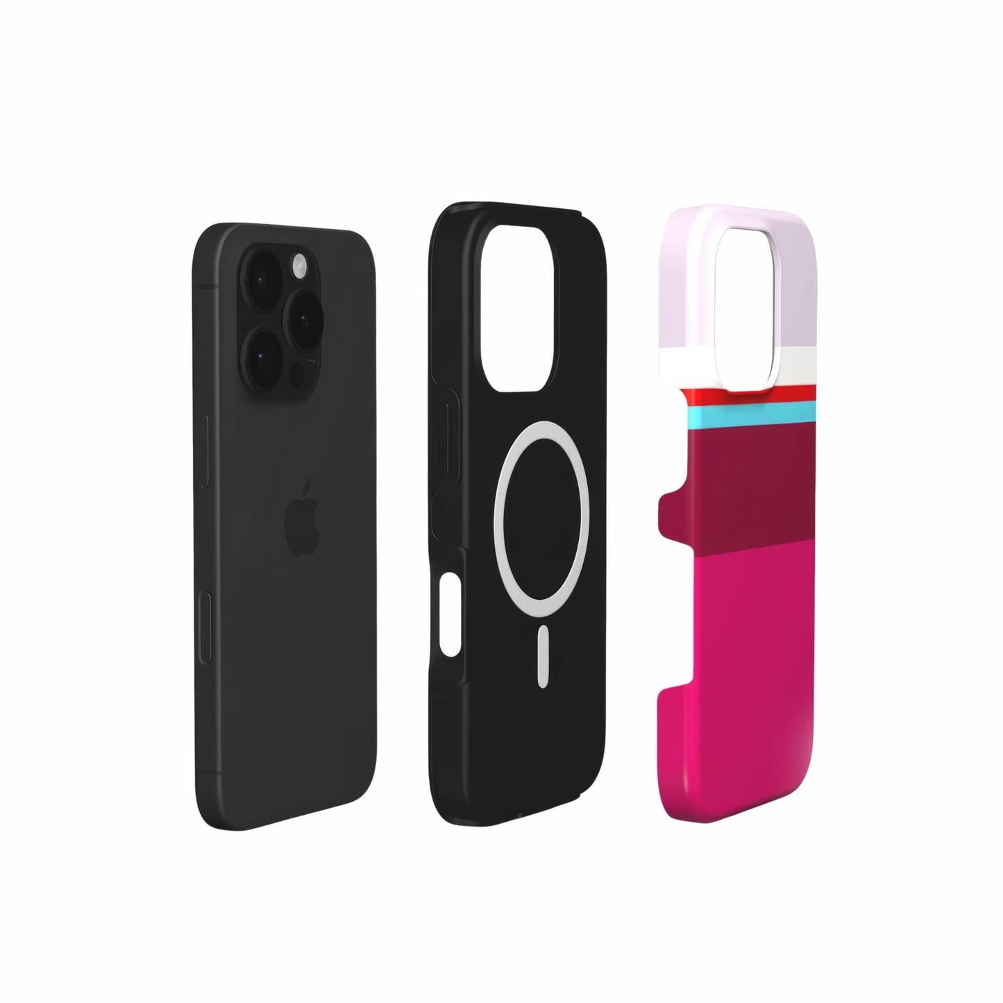 Color Blocks Fuchsia MagSafe Tough Phone Case