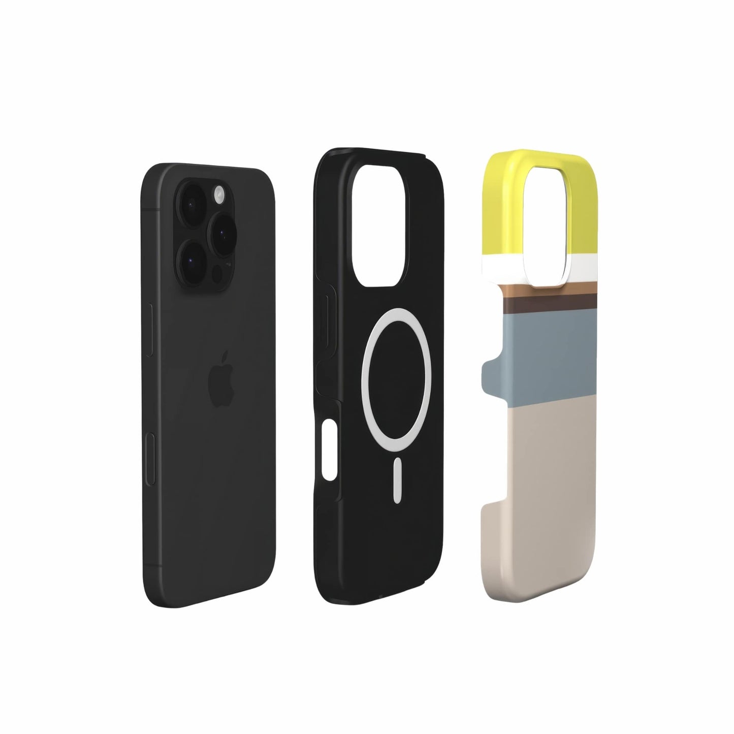 Color Blocks Gray MagSafe Tough Phone Case