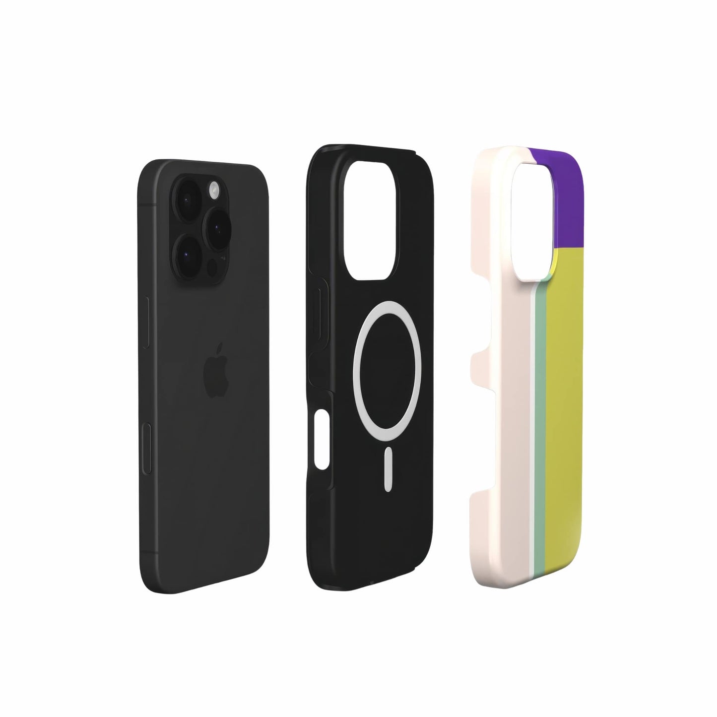Retro Stripes Yellow MagSafe Tough Phone Case