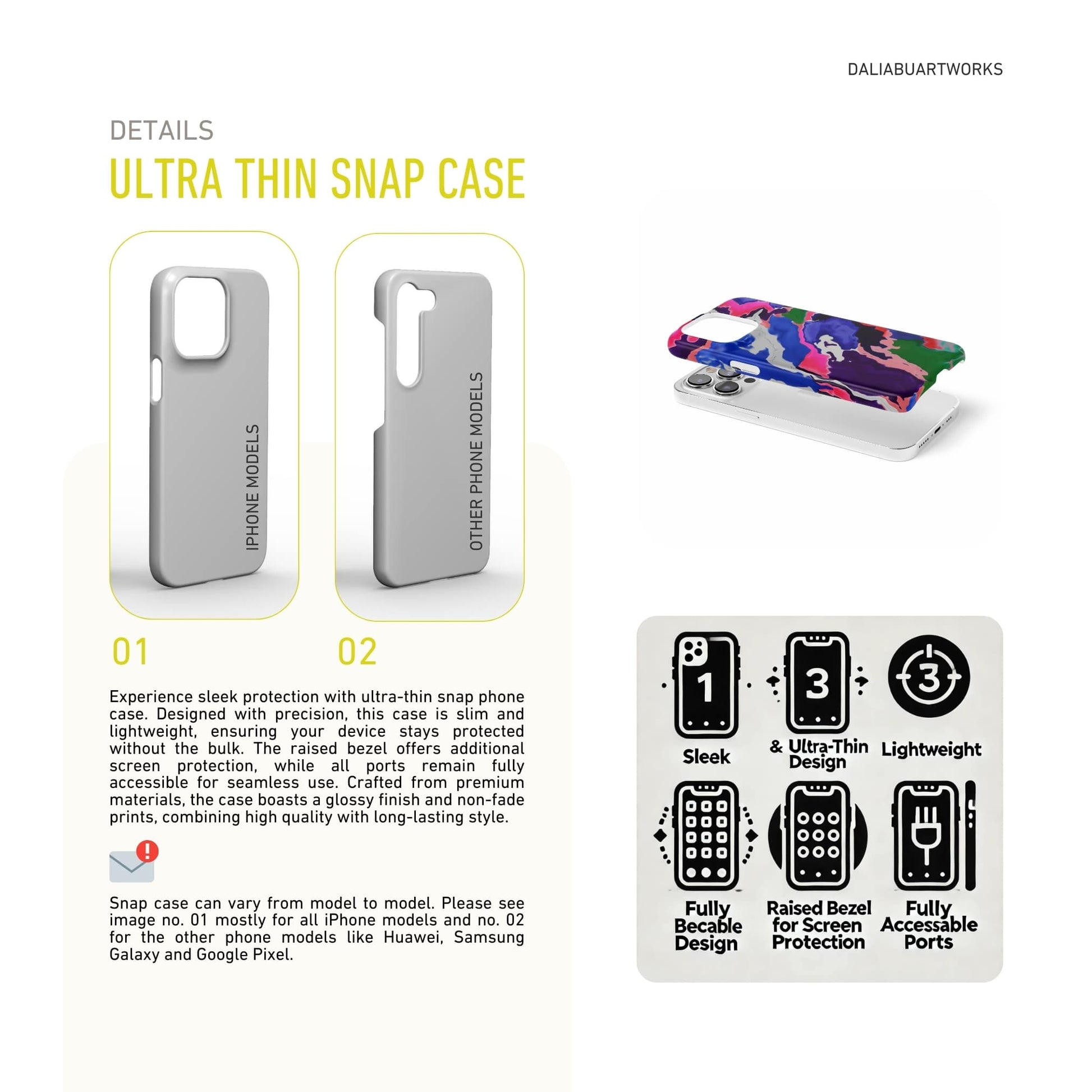 Snap phone case description; Nebula Drift pattern, artistic, abstract marble pattern. Blue and purple color combination. Bold expressive aesthetic design. Colorful and interior fit. Elegant.